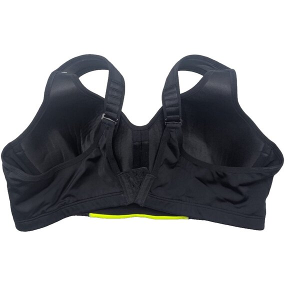 Liv Active Womens Sports Bra Black Yellow Colorblock Molded Underwire 44C - Picture 4 of 9